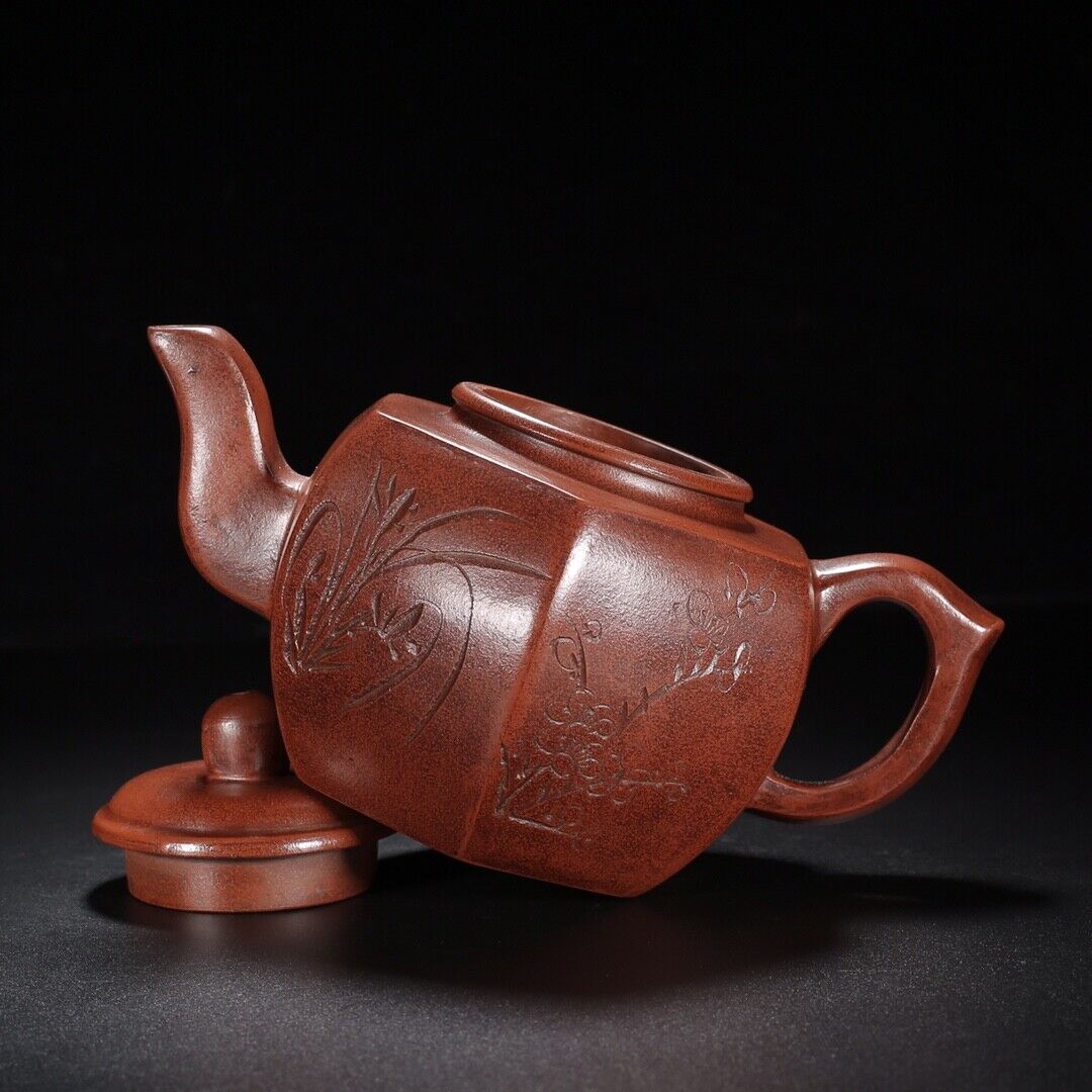 Chinese Yixing Zisha Clay Handmade Exquisite Teapot （梅兰竹菊 底款：顾景舟）