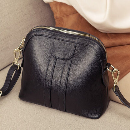 Genuine Leather Purse Shoulder Bag 20*9*18 CM Blue Purple Gray Red Black Handbag