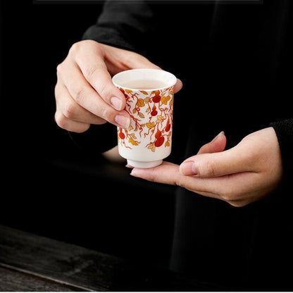 60ml Porcelain Tea Cup Fragrance Smelling Cup Handmade Chinese Kungfu Master Cup
