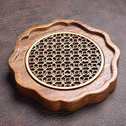 Traditional Tea Tray Teapot Teacup Solid Wood Tray Mat Cup Trays Accessories