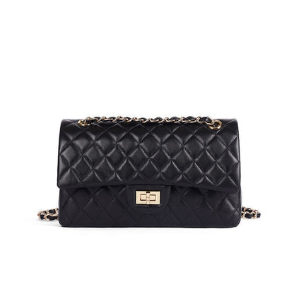 Quilted Lambskin Leather Double Flap Chain Shoulder bag Small Purse Crossbody