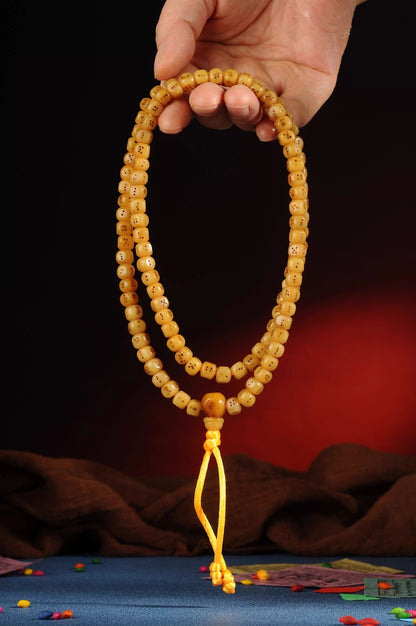 Handmade Tibetan Yak Bone Dice Beads Mala Prayer Beads for Meditation