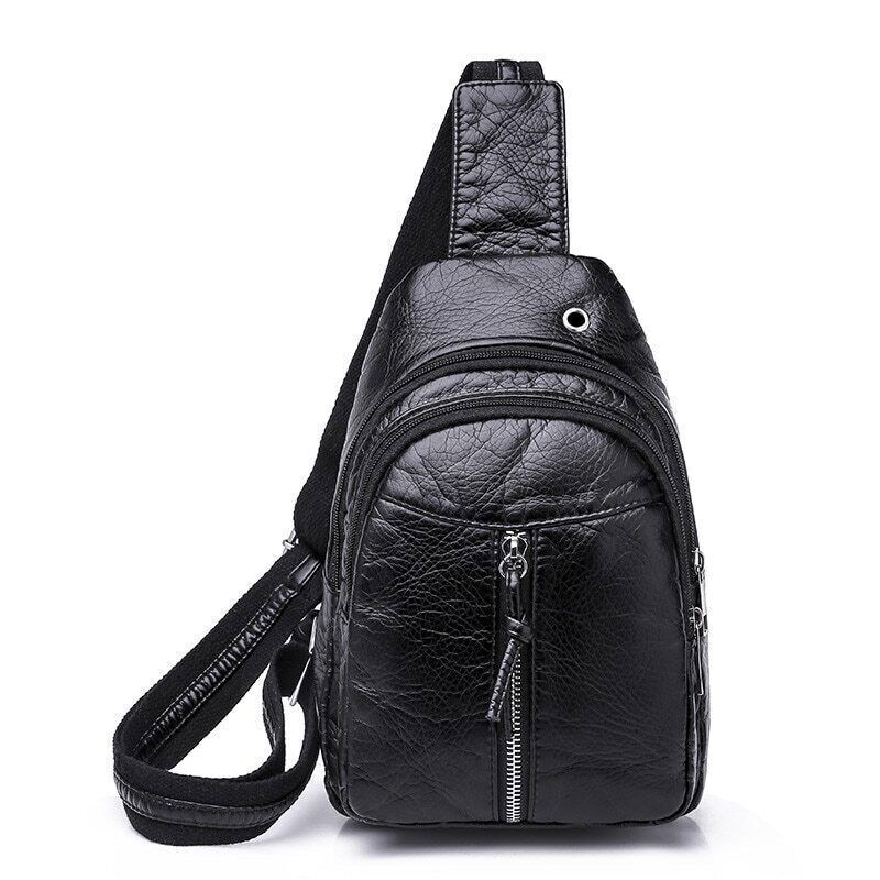 Women Chest Bag Soft PU Leather Crossbody Bags Bags Travel Backpack
