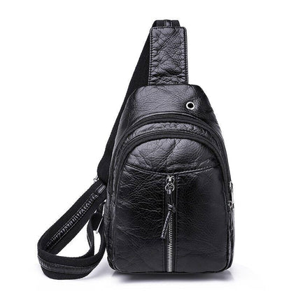 Women Chest Bag Soft PU Leather Crossbody Bags Bags Travel Backpack