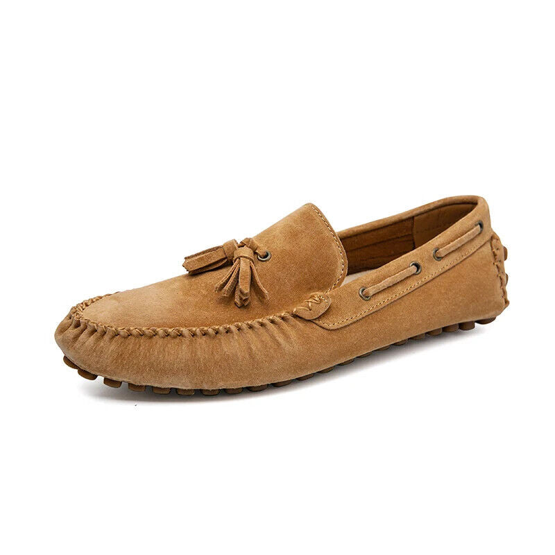 Men Loafers Spring Autumn Genuine Leather Shoes Men Warm Flats Driving Shoes