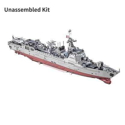 1:1000 3D Metal Battleship 055 Destroyer Model Military Ornaments Unassembled