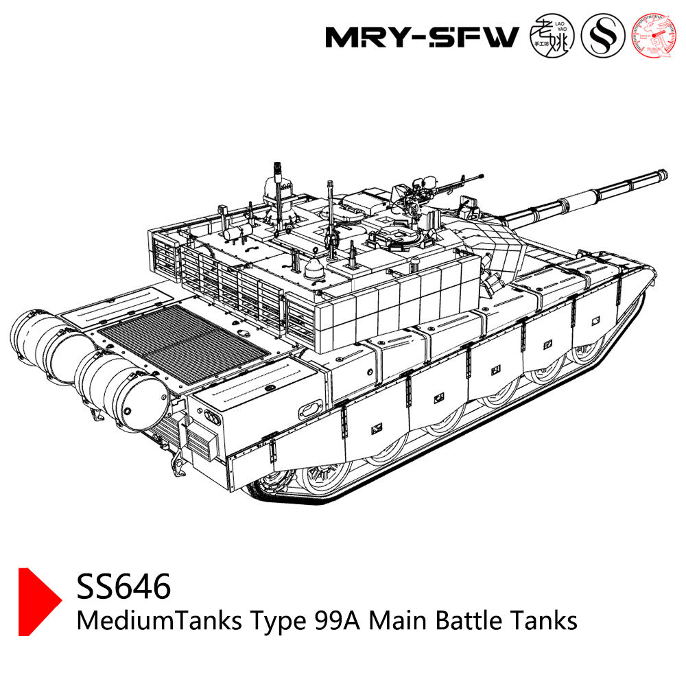 SS350646 1/350Military Model Chnia MediumTanks Type 99A Main Battle Tanks