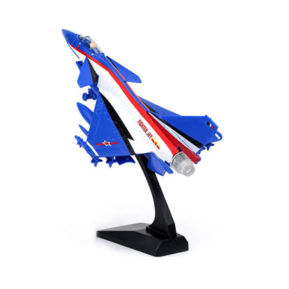 1/100 J-10 Pull Back Aviation Aircraft Plane Military Fighter Model Sound&Light