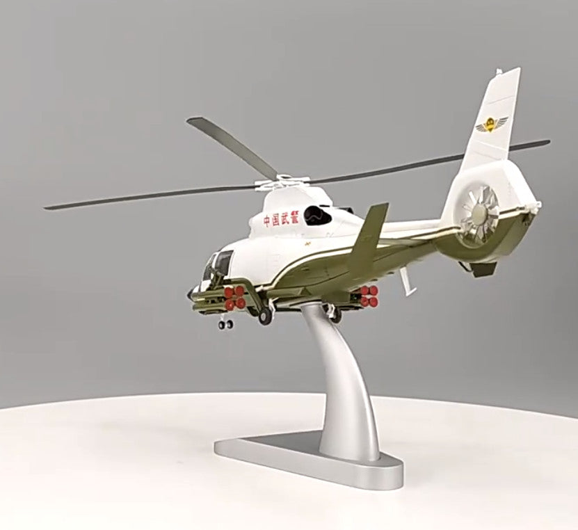 1:32 41CM China Armed Police Force Z-9 Armed Helicopter Plane Diecast Model