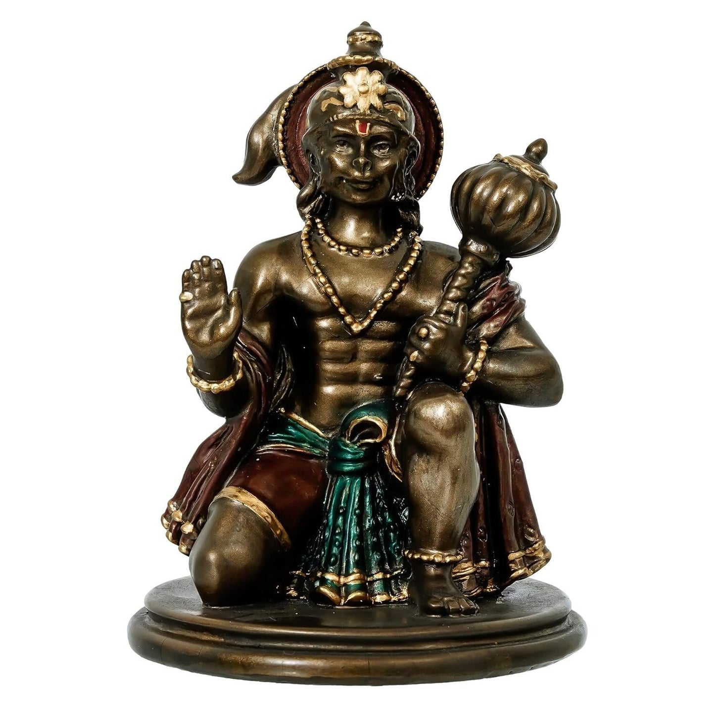 Hindu God Lord Hanman Ji Sitting Position Statue dol Figurine Home Decor
