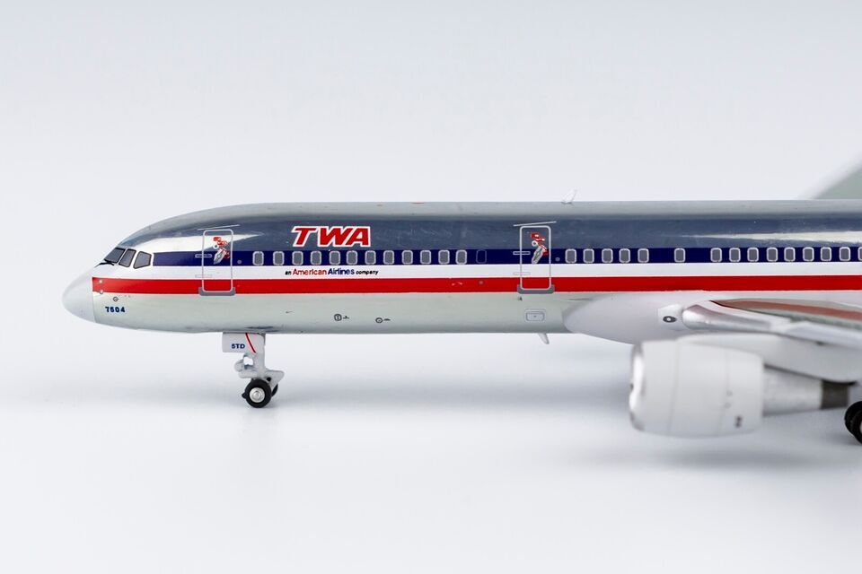 1:400 NG Model TWA BOEING 757-200 Passenger Airplane Diecast Aircraft Model