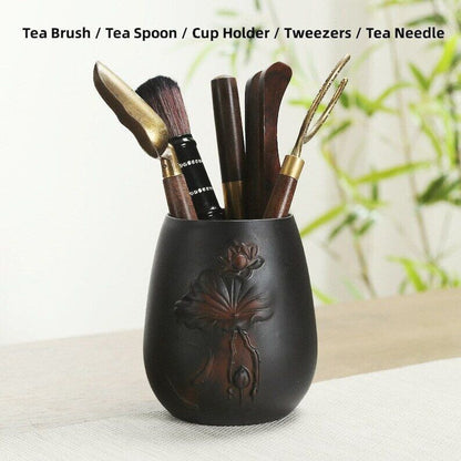 Black Ceramic Tea Ceramic Set And Canisters|Tea accessories