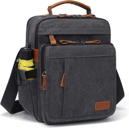 ESTARER Mens Messenger 13.3 inch Laptop Bag, Water-resistant Canvas Computer...