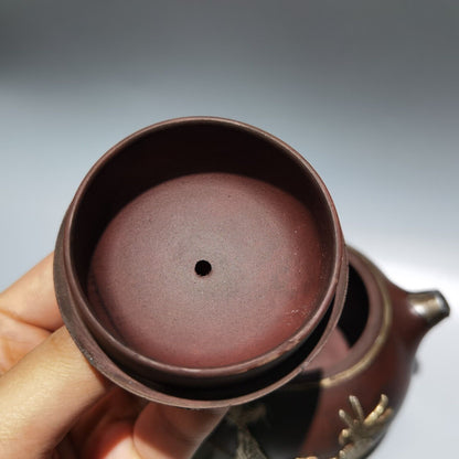 vintage china yixing purple clay teapot zisha ceremony cute teaware collectible