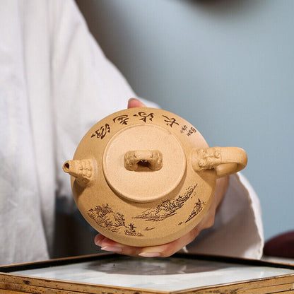 Handmade Tea Pot Marked Creative Shipiao Pot Master Yixing Zisha Duan Clay Pot
