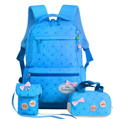 3pcs/set School Bag Backpacks Schoolbag Kids Children Girls Bag Student