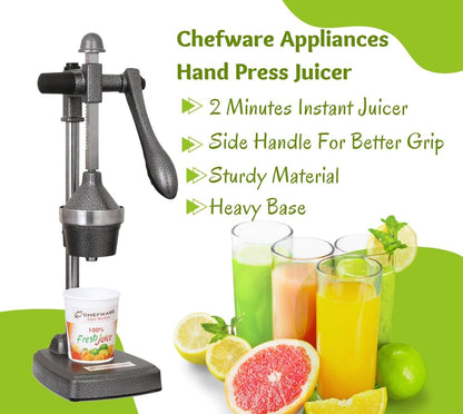 Manual Fruit Juicer Commercial Grade Citrus Orange Lemon Juice Squeezer Machine