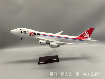 1/160 Luxembourg Airlines 747-8F Cargo Aircraft Model Airplane Display Ornament