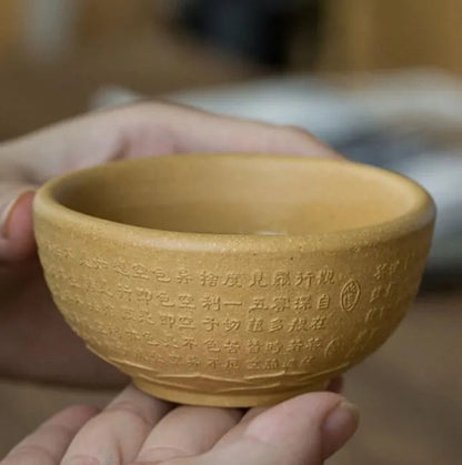 Yixing Tea Cup Buddhism Heart Sutra Tea Cup Smell Tea Cup Master Cup Kungfu Tea