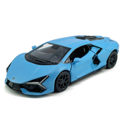 1/36 Lamborghini Revuelto Model Car Diecast Toy Vehicle Toys for Boys Kids Blue
