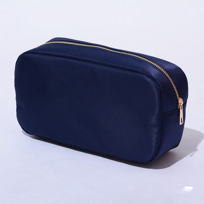 S-XL Embroidery Patch Toiletry Pouch Waterproof Storage Nylon Travel Makeup Bags
