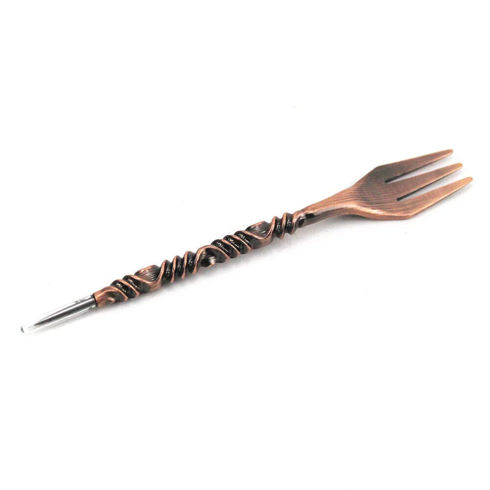 Hookah Fork With Pecker Retro Aluminum Foil Hole Puncher 2-In-1 Shisha Accessory
