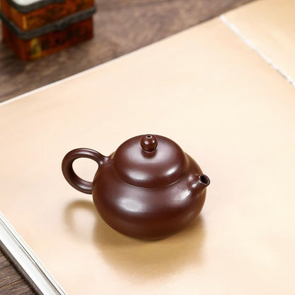 100ml Small Tea Pot Real Yixing Zisha Purple Zhu Clay Marked Pot Kungfu Tea Pots