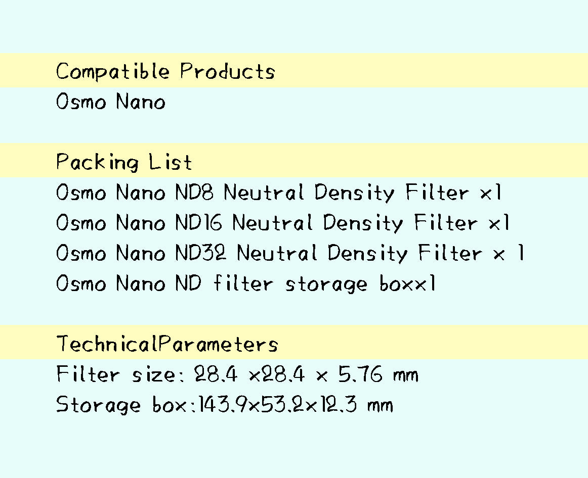 DJI Osmo Nano ND8/16/32 Filter Set - Essential Accessory for Osmo Nano