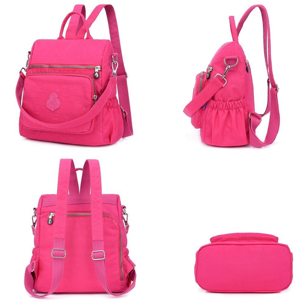 Fashion Women Backpack School Bags Nylon Cloth Waterproof Backpack Large Bookbag