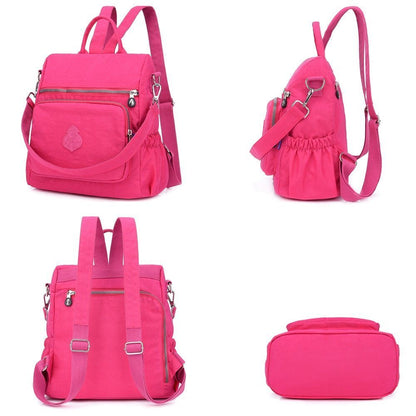 Fashion Women Backpack School Bags Nylon Cloth Waterproof Backpack Large Bookbag