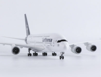 46CM 1:160 Lufthansa AIRBUS A380 Passenger Airplane Landing Gear Resin Model