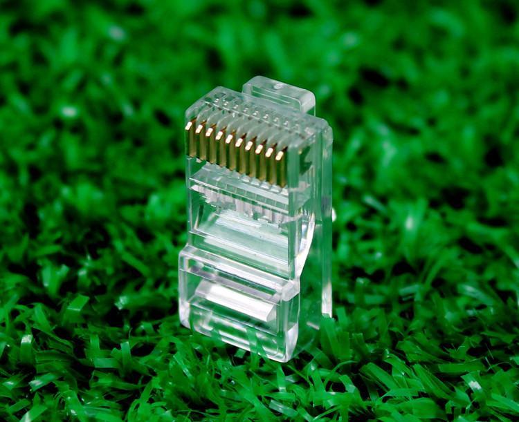 50pcs/Packs Modular Plug Stranded 10P10C Round Cable Connector RJ-48