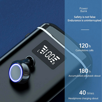 Cargador Portatil Bateria Externa Audifonos 5.1 Power bank 4000 maH Linterna
