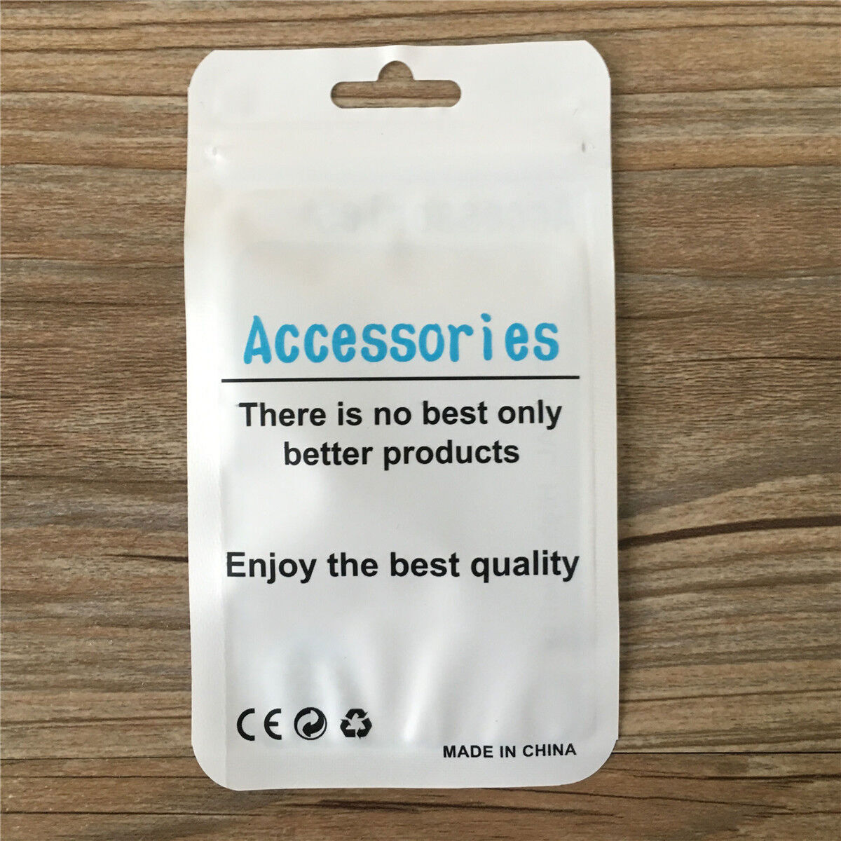 Plastic Hang Hole Bag Matte Self Seal Bag Retail Packaging Pouch For Accessories