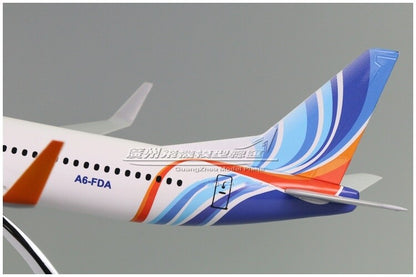 48CM Flydubai BOEING 737-800 A6-FDA Passenger Airplane Resin Aircraft Model