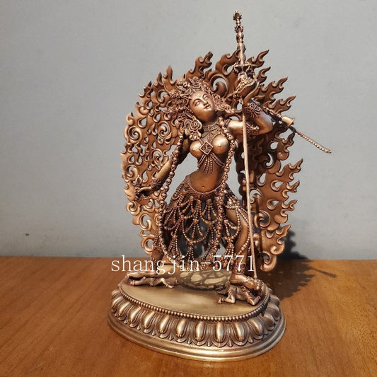 15CM Nepal Copper DAKINI Buddha Statue Buddhism Tantric Decoration