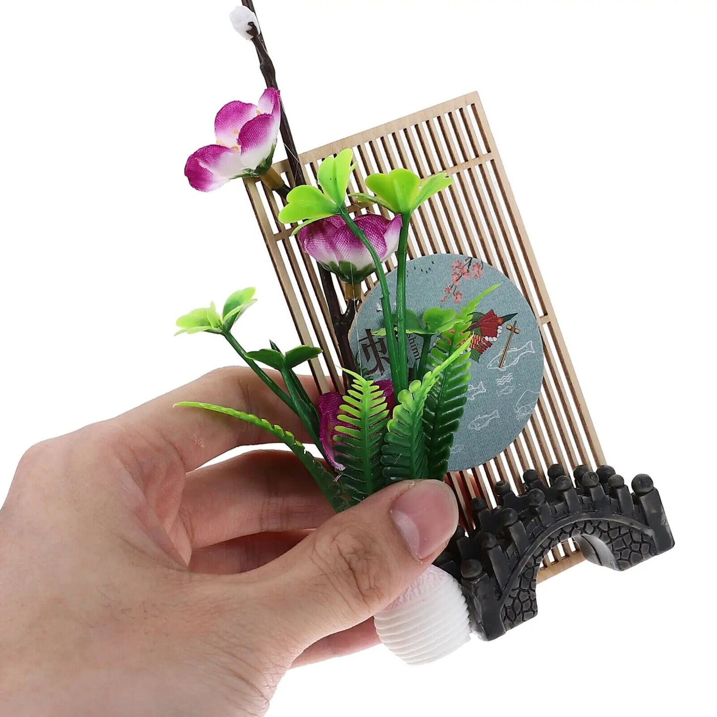 Floral Decor Plastic Wood Flower Sushi Plates Japanese Sashimi Trays Decorations