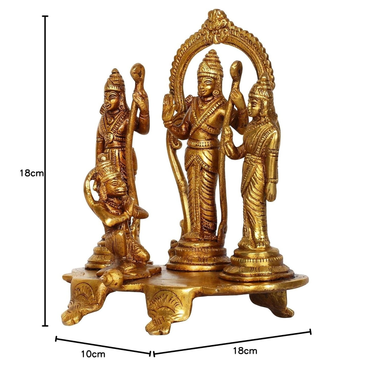 Ram Darbar Lord Rama Sita Laxman Hanuman Brass Family Statue Figurine Sculpture
