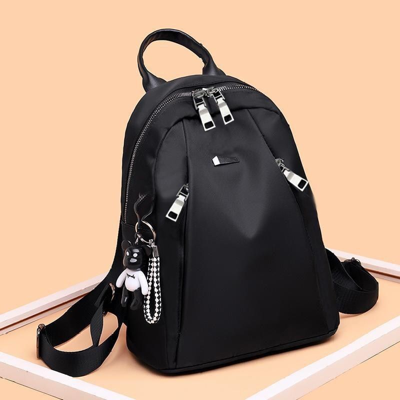 Oxford Cloth Backpack Student Bag Canvas Waterproof Travel Trend Backpack Zipper