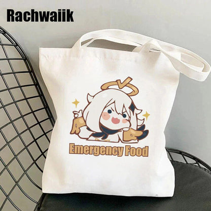 Shopping Bag Graphic Tote Purse Canvas Shoulder Bag Eco Large-capacity Polyester
