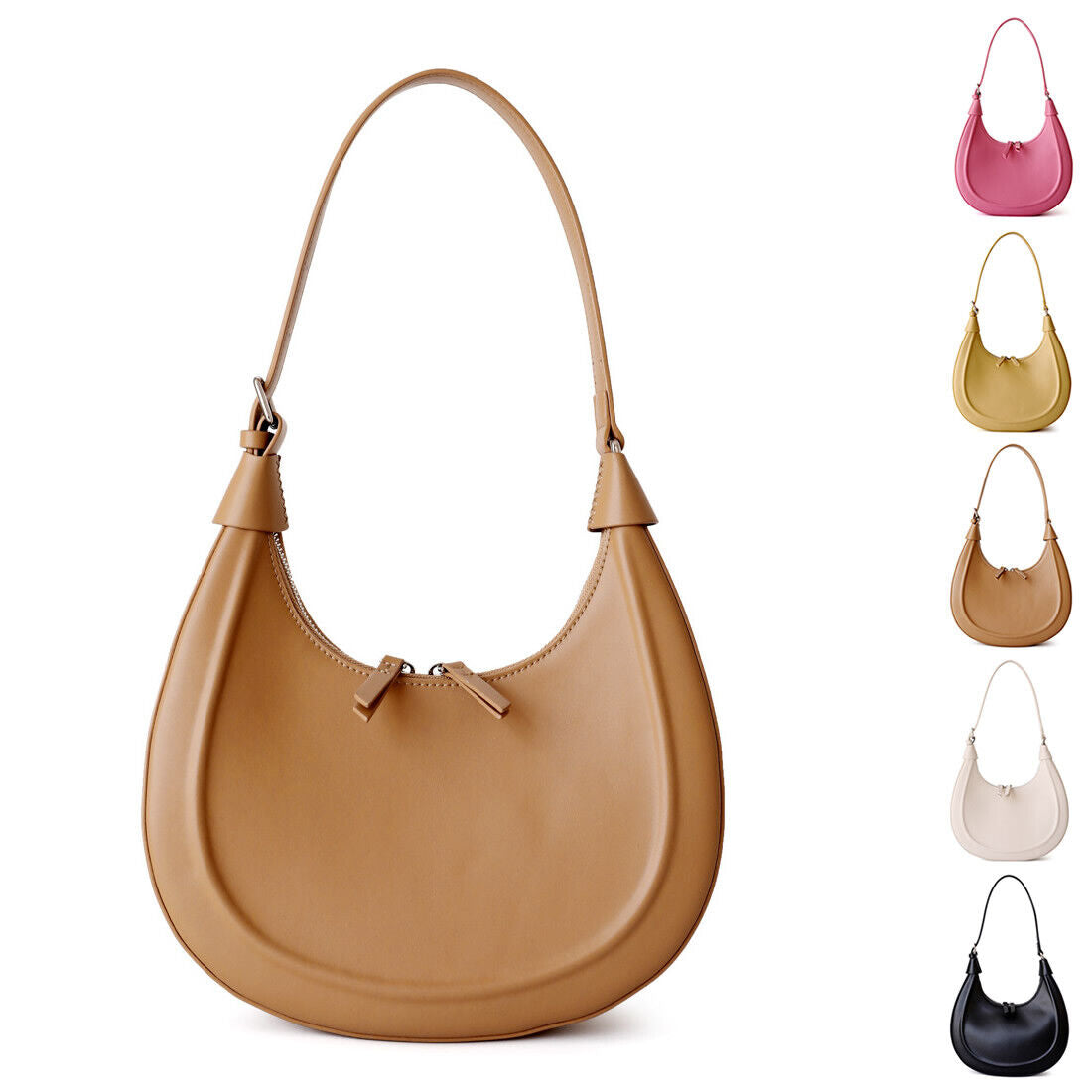 Convertible Real Leather Hobo Shoulder Bag Tote Purse Saddle Fashion Crossbody