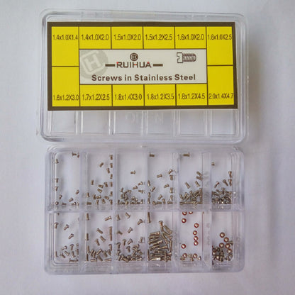 No. 4023-A One Head 12 Different Sizes Stainless Steel Watch Back Case Screw D