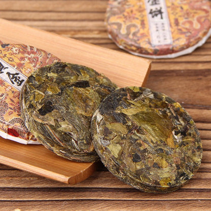 500g Raw Pu'er Yunnan Ancient Tree Golden Golden Loose Packed Mini Tea Cakes
