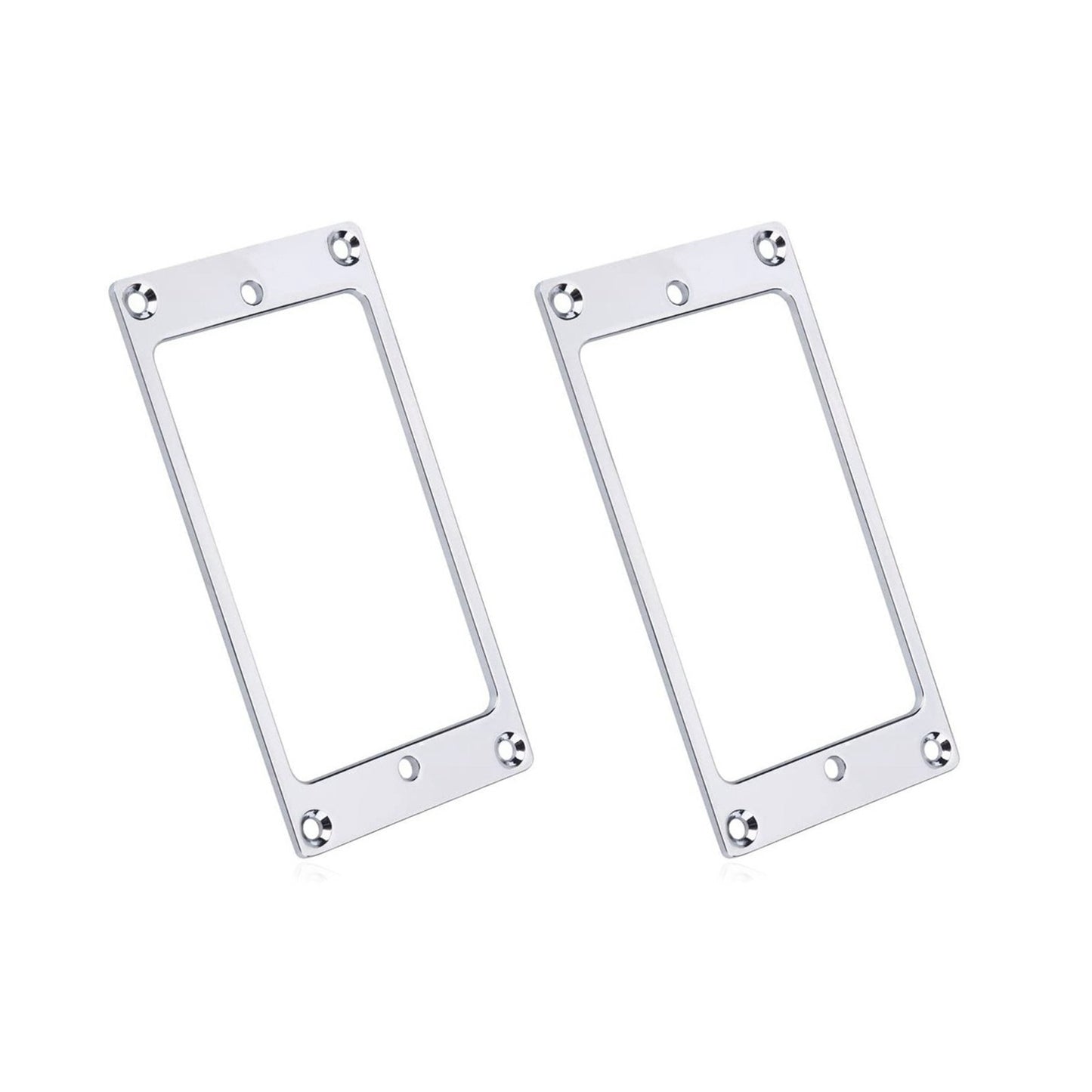 2 Pcs Iron Humbucker Pickup Mounting Ring With Srcews For Les Paul LP Silver ff