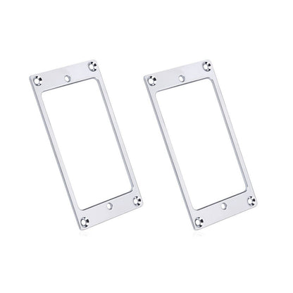 2 Pcs Iron Humbucker Pickup Mounting Ring With Srcews For Les Paul LP Silver ff