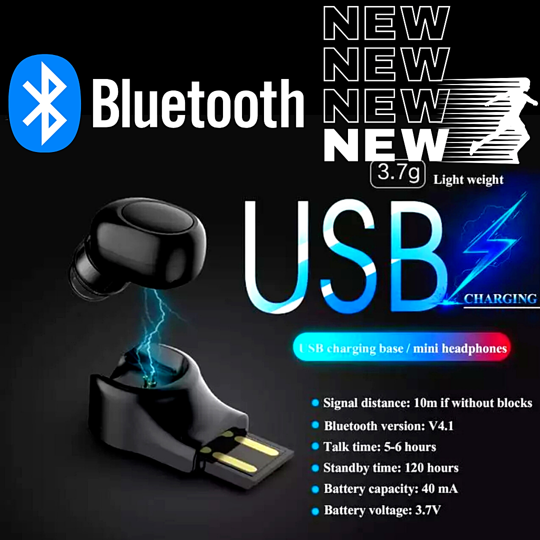 Invisible Bluetooth Headphones Single HD Wireless Earbuds for All Phones Tablet
