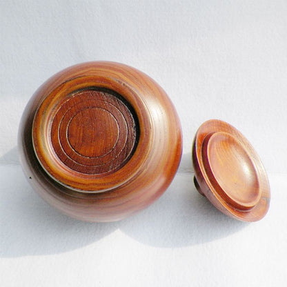 Wooden Tea Caddy 15×8.8cm Snack Nut Storage Jar Creative Wood Container