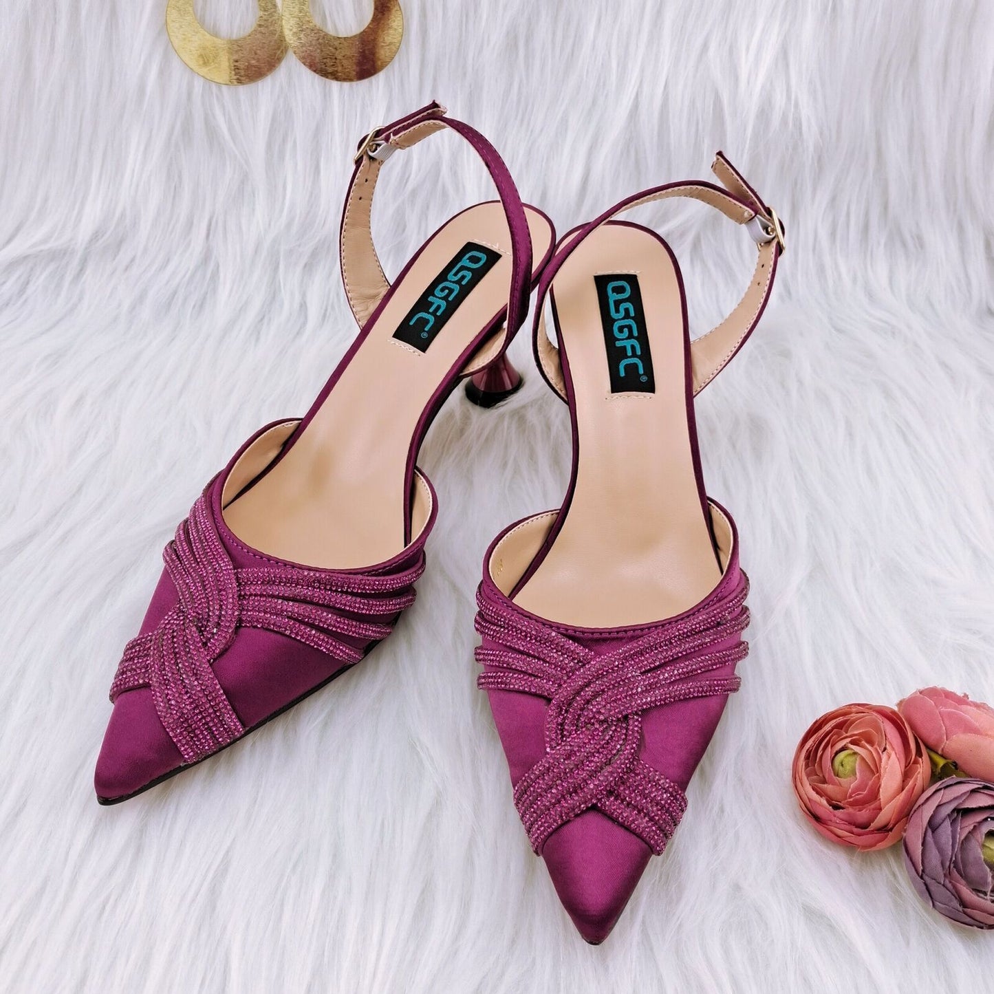 With Cashew Bag Exquisite Banquet Ladies Shoes And Bag