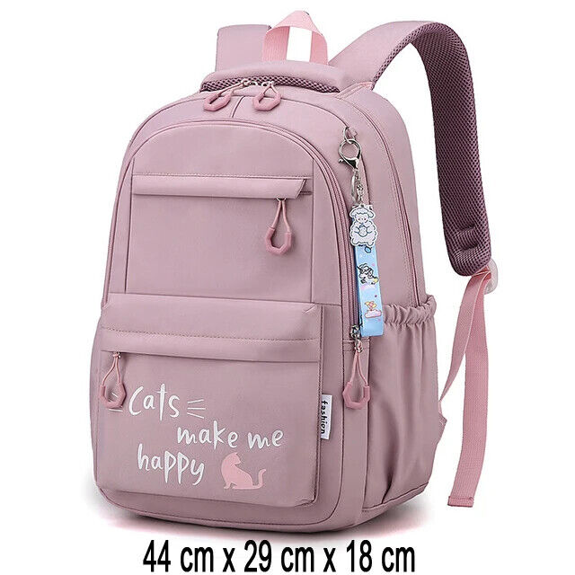 Girl Children Backpack School Bag Back Pack Pink Kid Child Schoolbag Class Kit