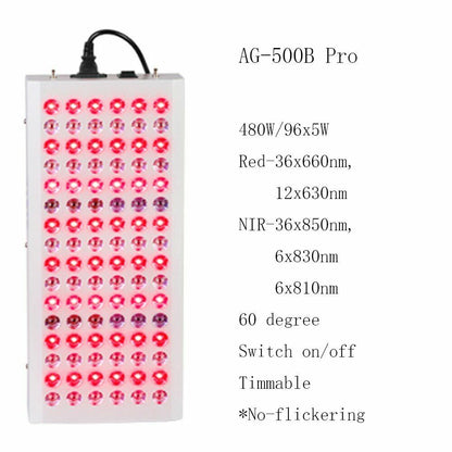 Infrared Red Light Therapy LED Light 300W 500W 1000W 630nm 660nm 810nm 830nm 850